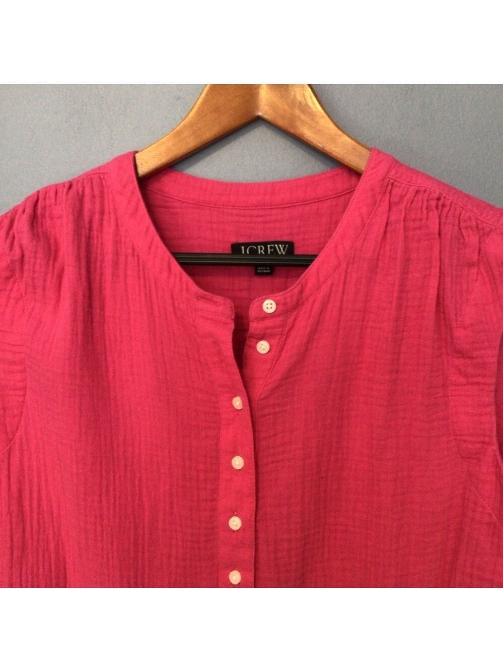 J. Crew Cora Soft Gauze Sleeveless Button-Front Top – Medium - Picture 3 of 9